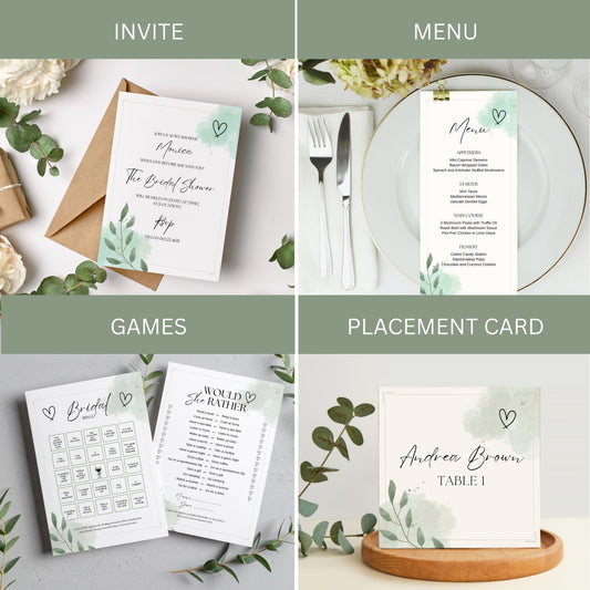 Bridal Shower Bundle - Green