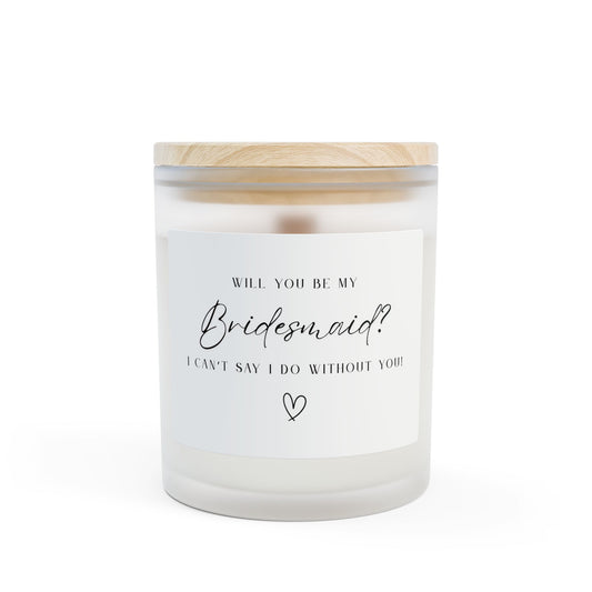 Bridesmaid Candle - 11oz Frosted Glass