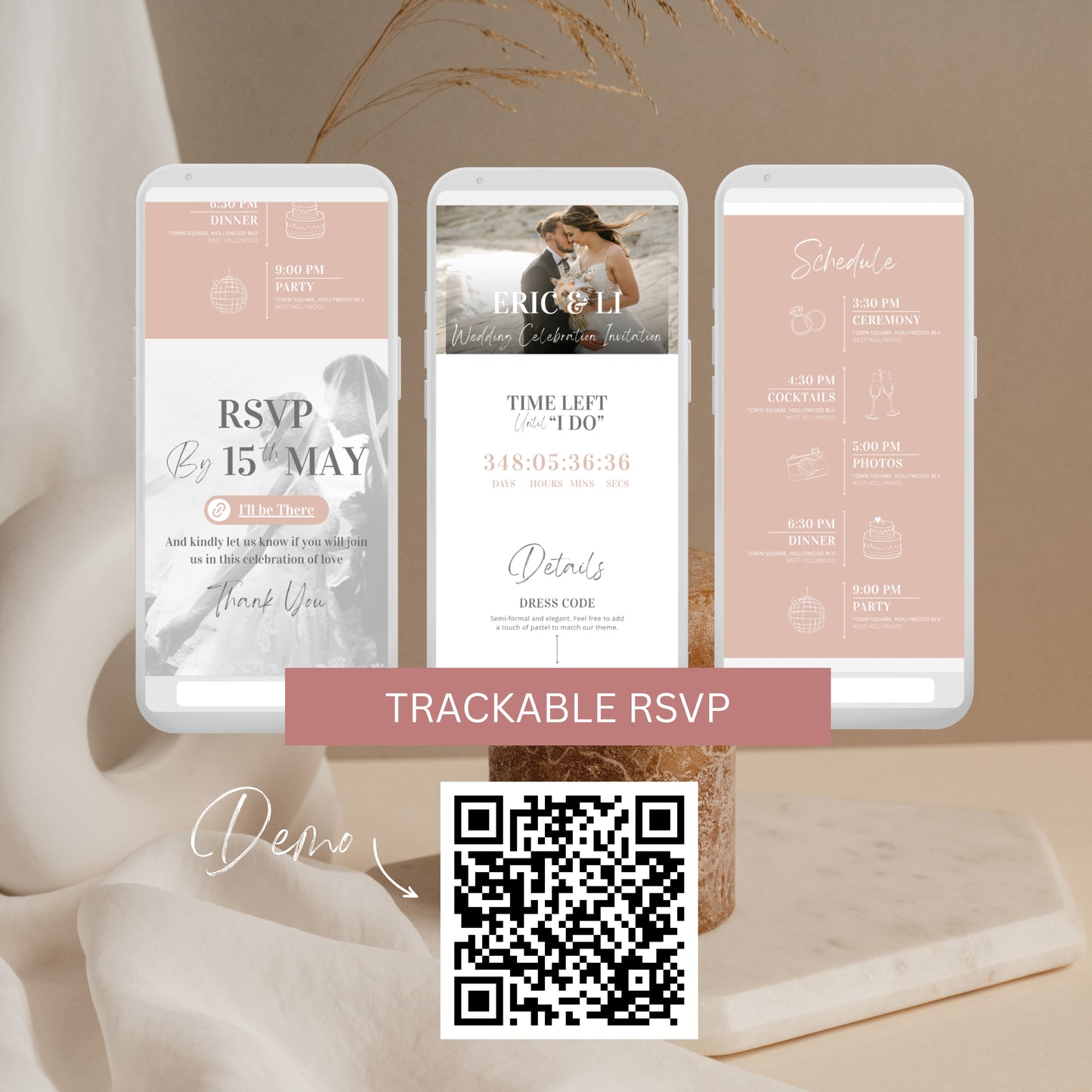 Digital Wedding Invitation with Trackable RSVP
