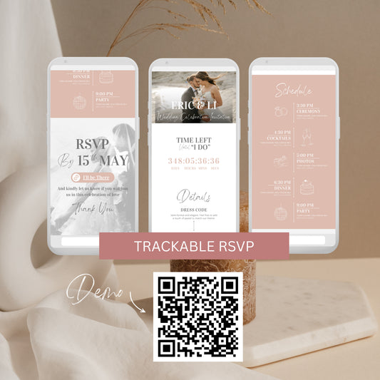 Digital Wedding Invitation with Trackable RSVP