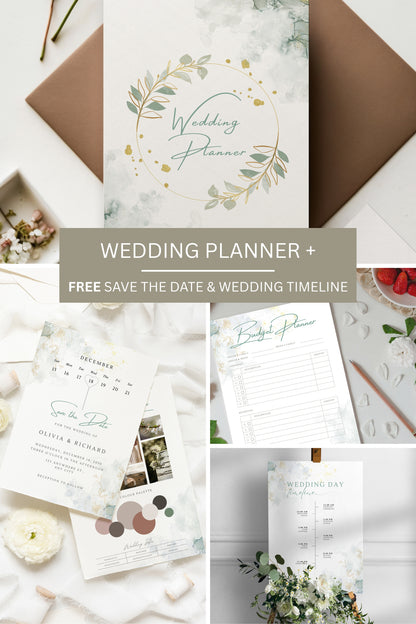 Wedding Planner + FREE Save the Date & Wedding Day Timeline Print