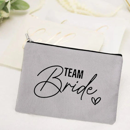 Team Bride Printed Canvas Makeup Bag