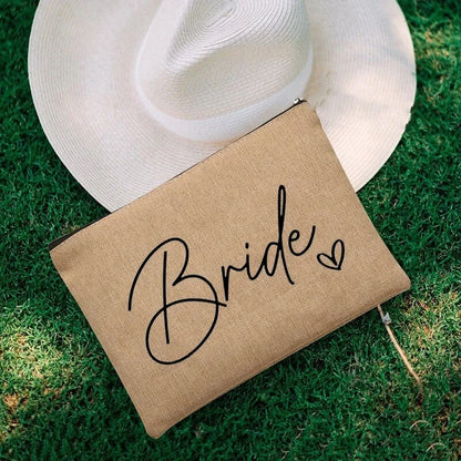 Team Bride Printed Canvas Makeup Bag