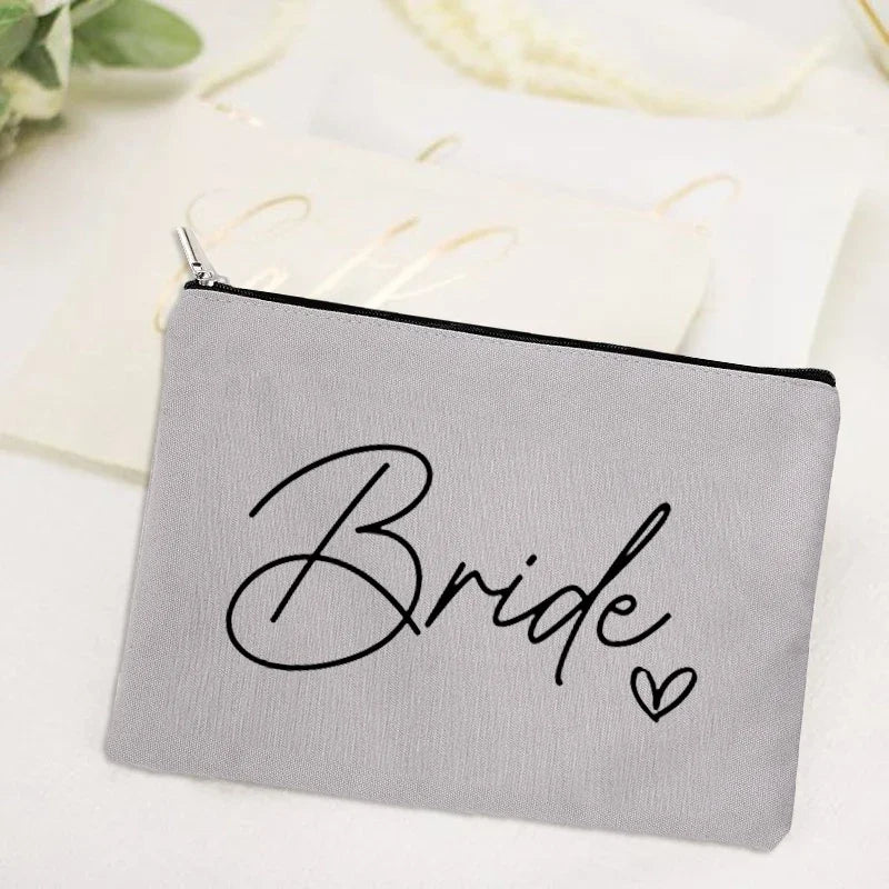 Team Bride Printed Canvas Makeup Bag