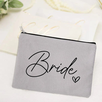 Team Bride Printed Canvas Makeup Bag