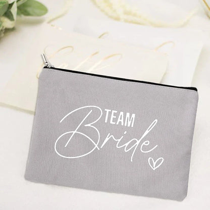 Team Bride Printed Canvas Makeup Bag