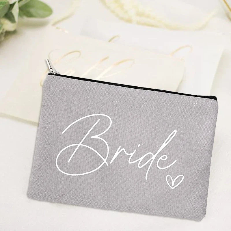 Team Bride Printed Canvas Makeup Bag
