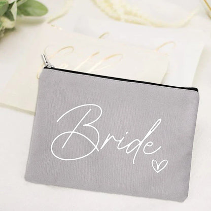 Team Bride Printed Canvas Makeup Bag